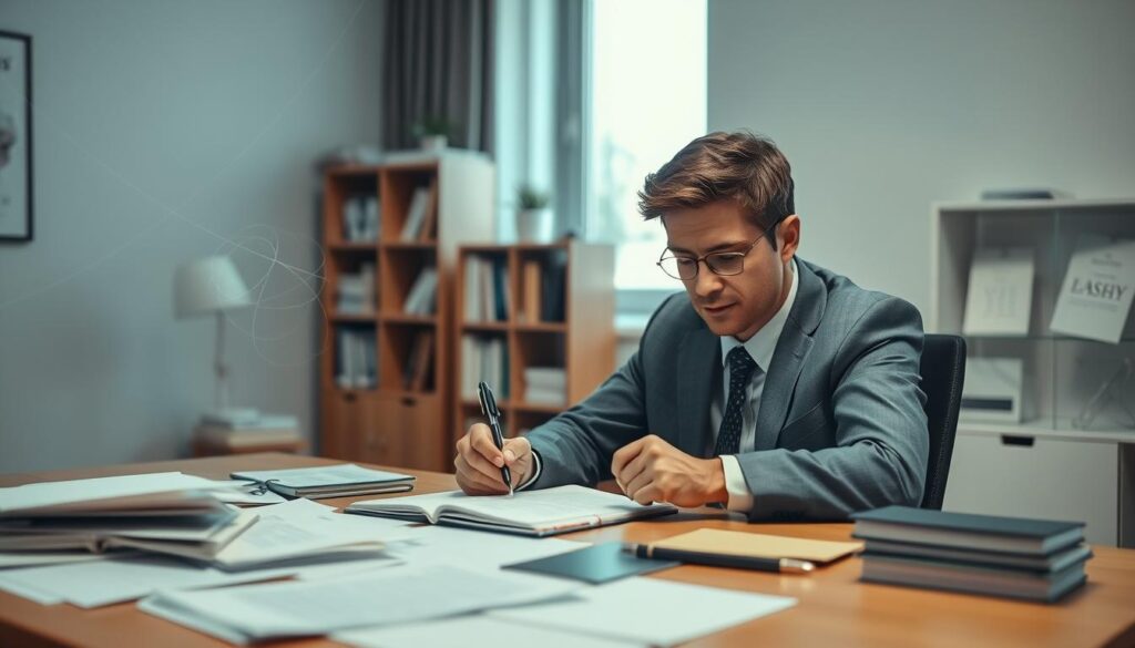 Persona que nota las veces que revisa una preocupación Persona que nota las veces que revisa una preocupación