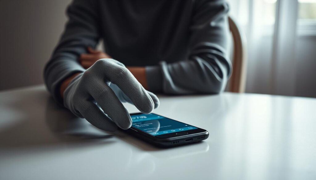 Teléfono revisado durante una relación con dependencia emocional Teléfono revisado durante una relación con dependencia emocional